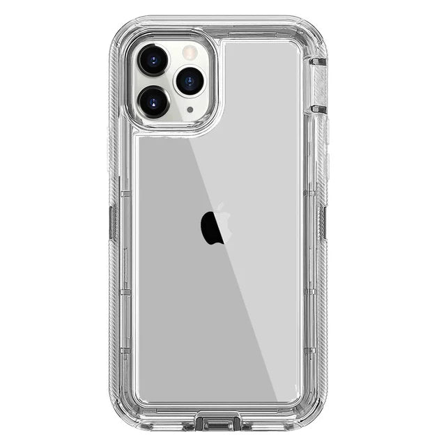 Hybrid Heavy Duty Dust Case For iPhone 16 15 13 11 12 14 Pro Max  XSMAX XR XS SE 6 7 8 Plus Transparent Shockproof Armor Cover