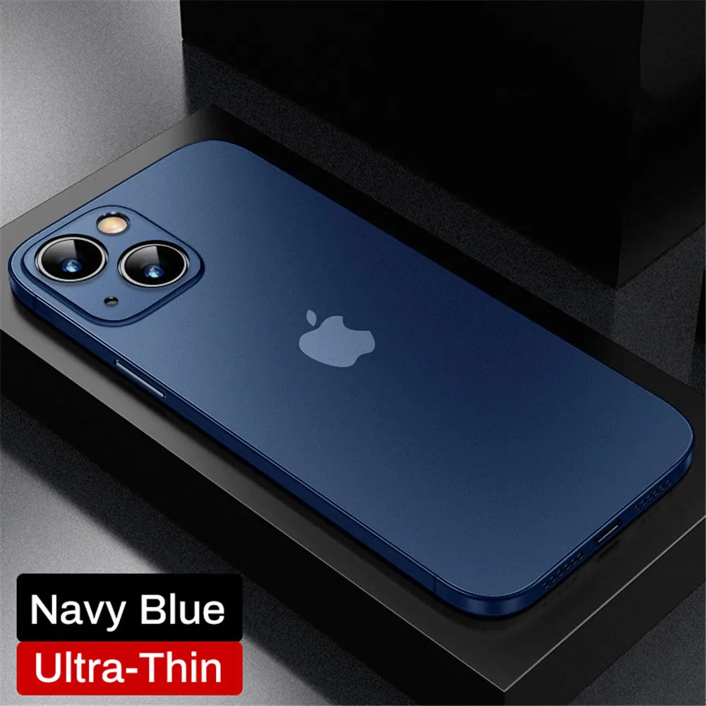 Ultra Thin Matte PP Case For iPhone 16 15 14 13 12 11 Pro Max XR XS 7 8 Plus SE Mini Luxury Shockproof Frosted Hard Cover Bumper