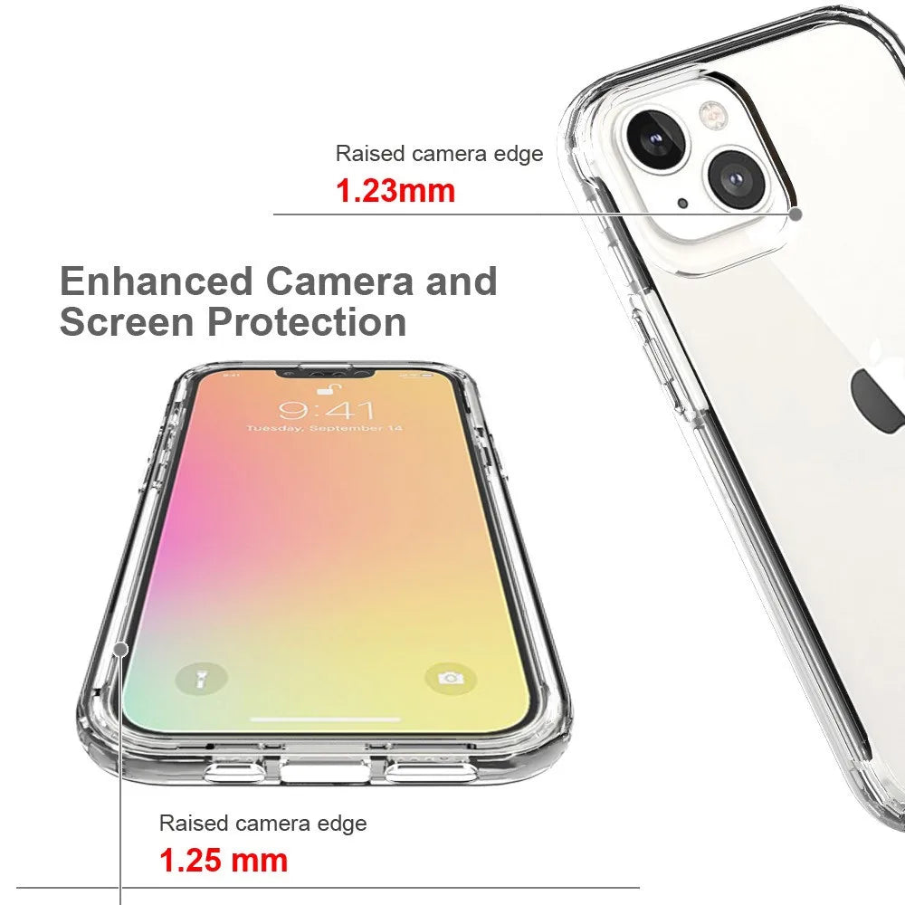 360 Full Body Double Front+Back Clear Case For iPhone 16 15 14 11 12 13 Pro Max Mini X XR XS 7 8Plus Transparent Soft Hard Cover