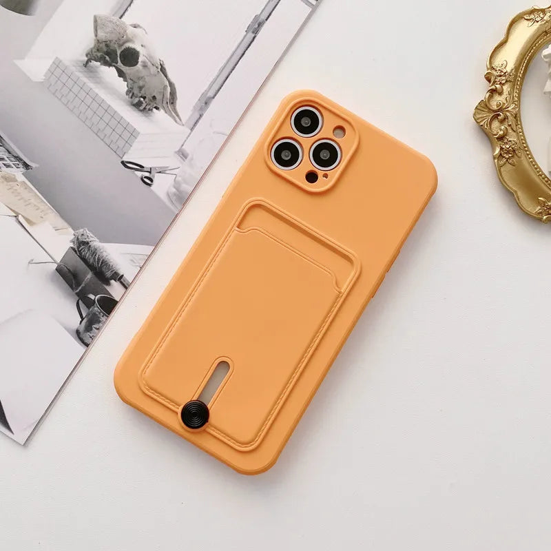 Phone Case For iPhone 16 15 14 13 12 Mini 11 Pro Max X XR XS Max 7 8 Plus SE 2020 Fashion Wallet With Card Holder Soft TPU Cover