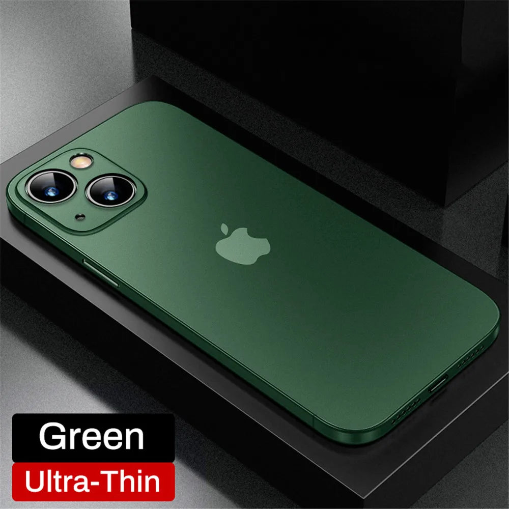 Ultra Thin Matte PP Case For iPhone 16 15 14 13 12 11 Pro Max XR XS 7 8 Plus SE Mini Luxury Shockproof Frosted Hard Cover Bumper