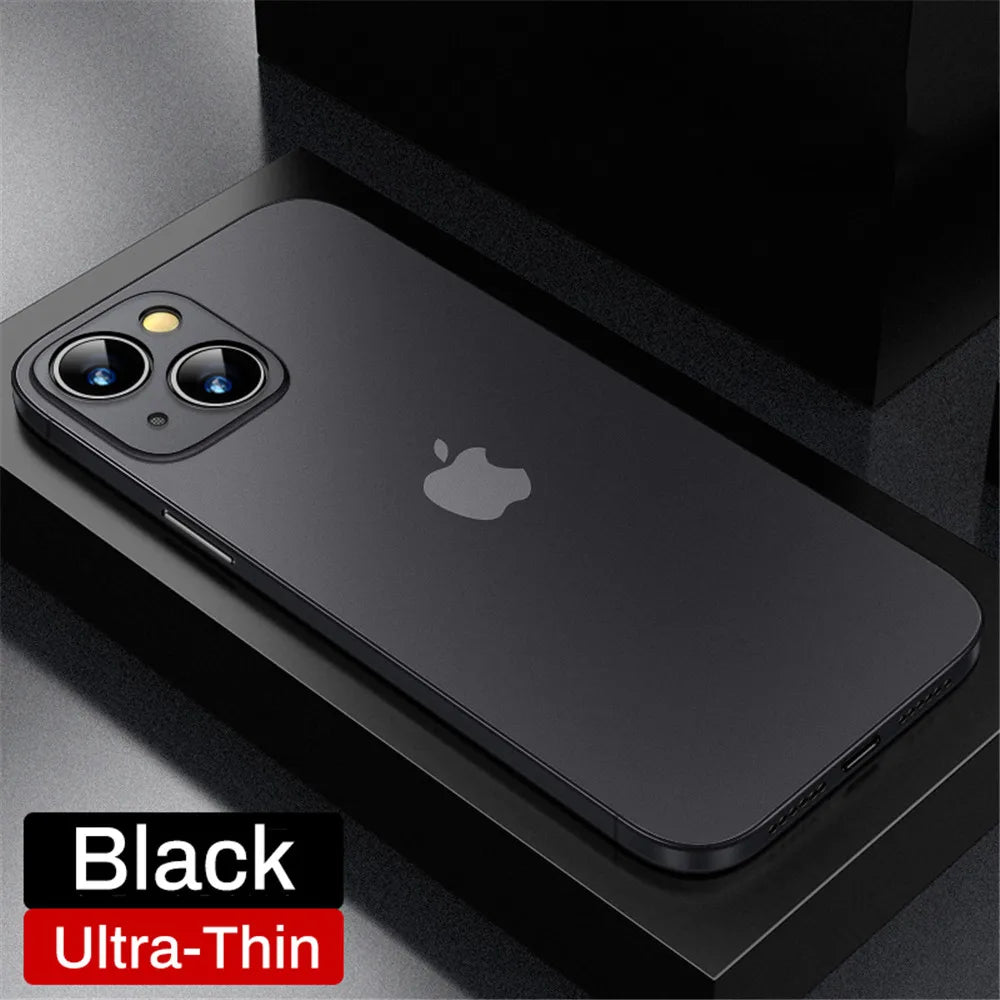 Ultra Thin Matte PP Case For iPhone 16 15 14 13 12 11 Pro Max XR XS 7 8 Plus SE Mini Luxury Shockproof Frosted Hard Cover Bumper