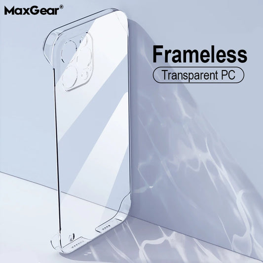 Discount Ultra Thin Frameless Clear Case for iPhone 16 15 14 13 12 11 Pro X XR XS Max Plus Slim Hard Shockproof Bumper Transparent Cover sale