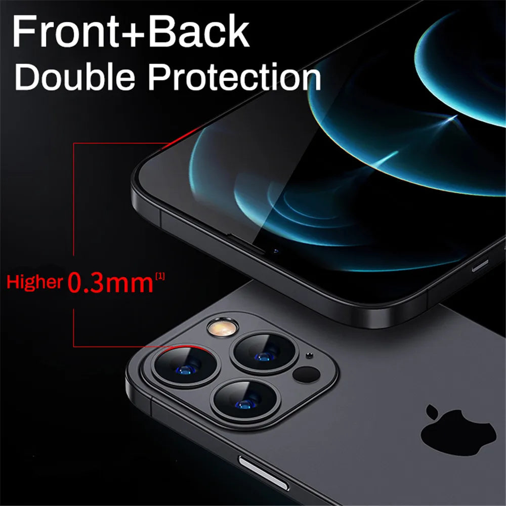 Ultra Thin Matte PP Case For iPhone 16 15 14 13 12 11 Pro Max XR XS 7 8 Plus SE Mini Luxury Shockproof Frosted Hard Cover Bumper