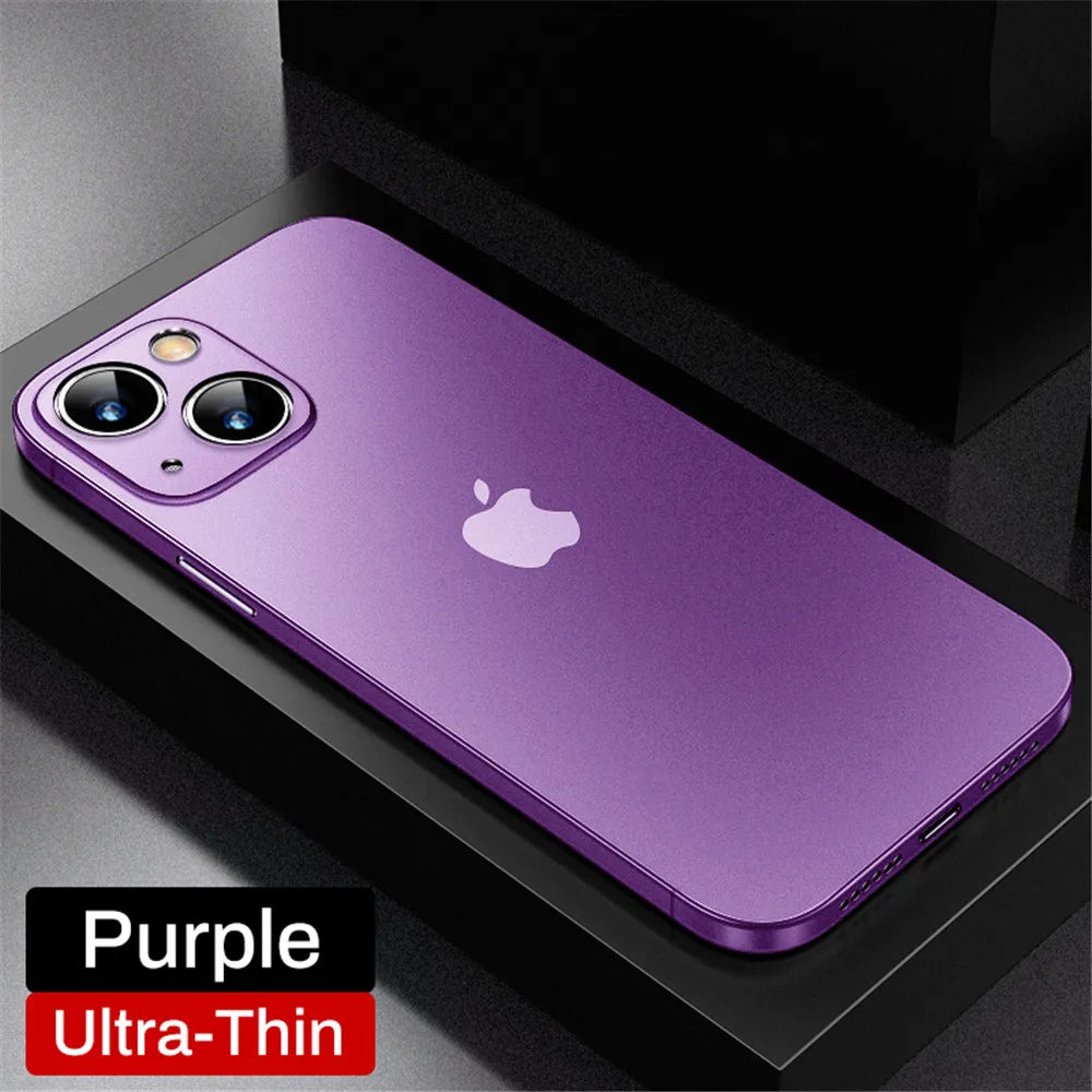 Ultra Thin Matte PP Case For iPhone 16 15 14 13 12 11 Pro Max XR XS 7 8 Plus SE Mini Luxury Shockproof Frosted Hard Cover Bumper