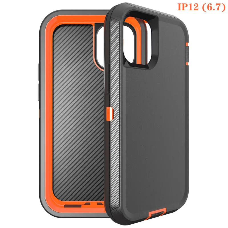 3 IN1 For iPhone 16 15 11 12 13 14 Pro Max XR XS XSMAX X MINI SE 6 6S 7 8 Plus Heavy Duty Shockproof Armor Phone Case Cover