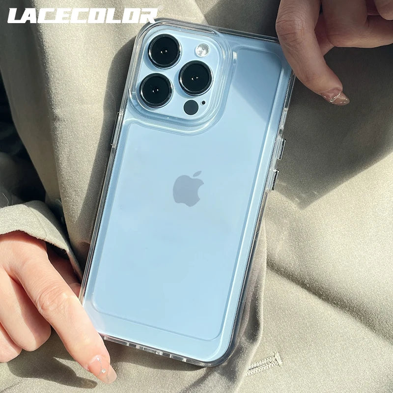 Discount Transparent Shockproof Hard Acrylic Case For iPhone 16 15 14 13 12 Mini 11 Pro XS Max X XR 7 8 Plus Silicone Bumper Clear Capa sale