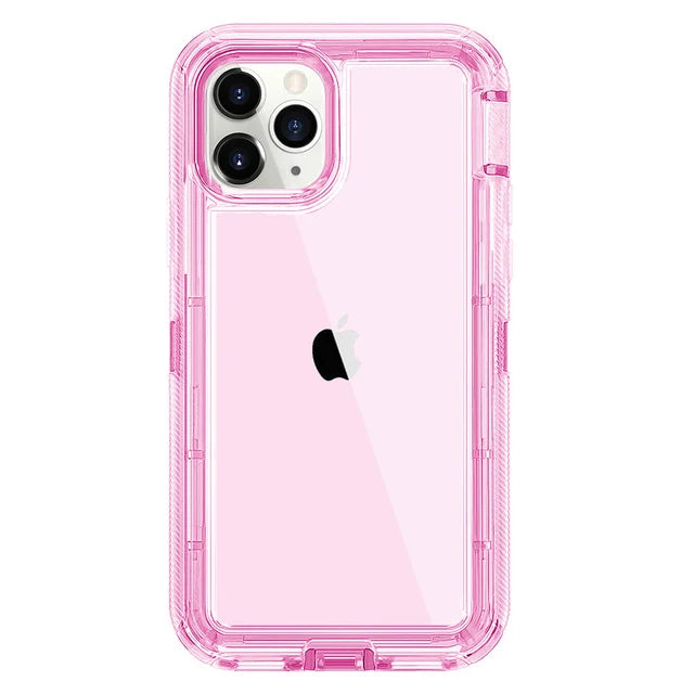 Hybrid Heavy Duty Dust Case For iPhone 16 15 13 11 12 14 Pro Max  XSMAX XR XS SE 6 7 8 Plus Transparent Shockproof Armor Cover