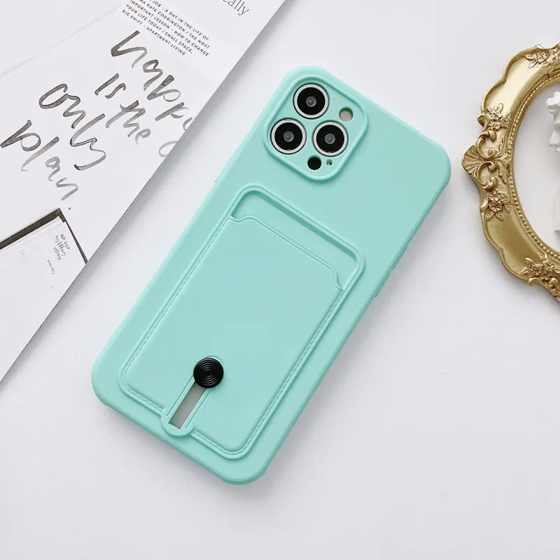 Phone Case For iPhone 16 15 14 13 12 Mini 11 Pro Max X XR XS Max 7 8 Plus SE 2020 Fashion Wallet With Card Holder Soft TPU Cover