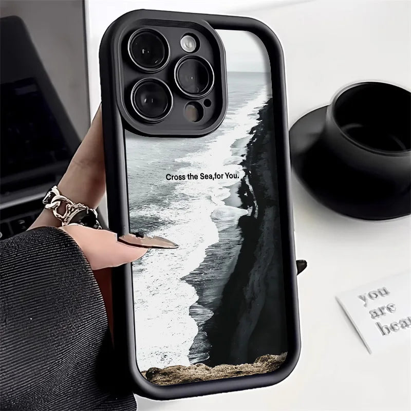 Soft Candy Liquid Silicone Phone Case For iPhone 15 Pro Case for iPhone 11 13 12 16 14 Pro Max XR XS X 7 8 SE Shockproof Cover