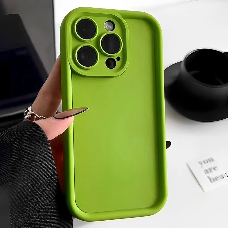 Candy Color Soft TPU Case For iPhone 16 14 15 Pro Plus 13 12 11 Pro Max 8 XR X XS SE 2022 Shockproof Silicone Phone Cover Fundas