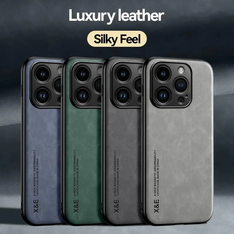 Luxury Leather Case For iPhone 16 15 14 11 13 12 Pro Max Mini XR 15 14 16 Plus Shockproof Cover For iPhone XS Max 8 7 SE Funda