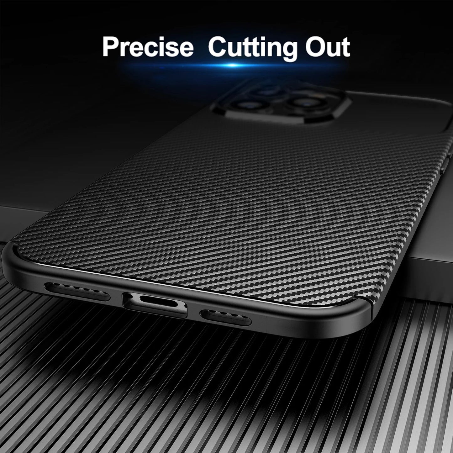 For iPhone 16 Pro Max Case Carbon Fiber Patten Back Cover iPhone16 iPhone16Pro iPhone16ProMax Anti-Knock Camera Proection Fundas