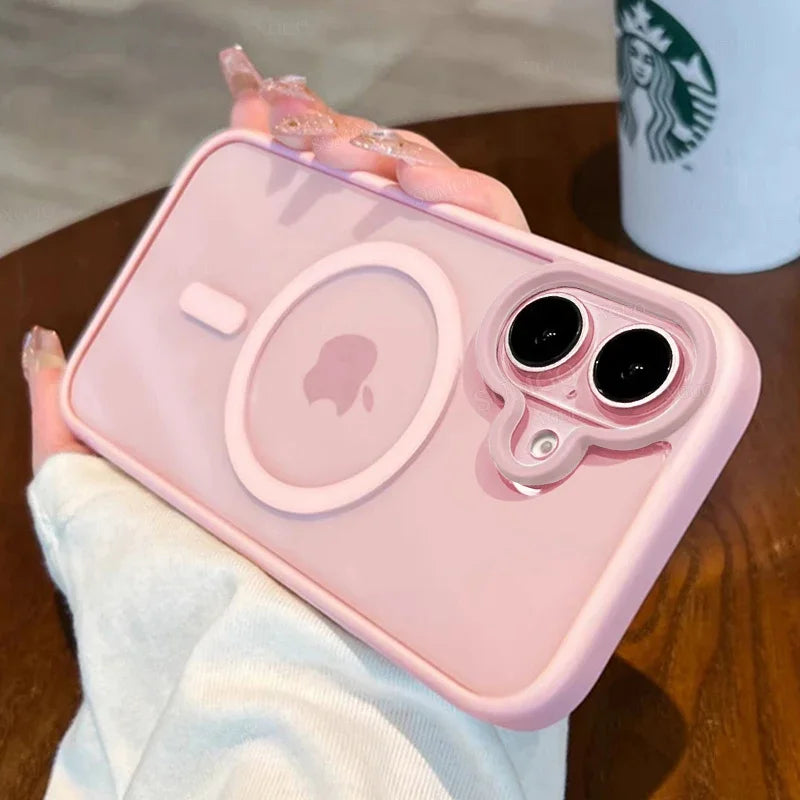 Discount Luxury Acrylic Magnetic Clear Case For iPhone 16 15 14 13 12 11 Pro Max 16 Plus Magsafe Wireless Charge Hard PC Girls Pink Cover sale