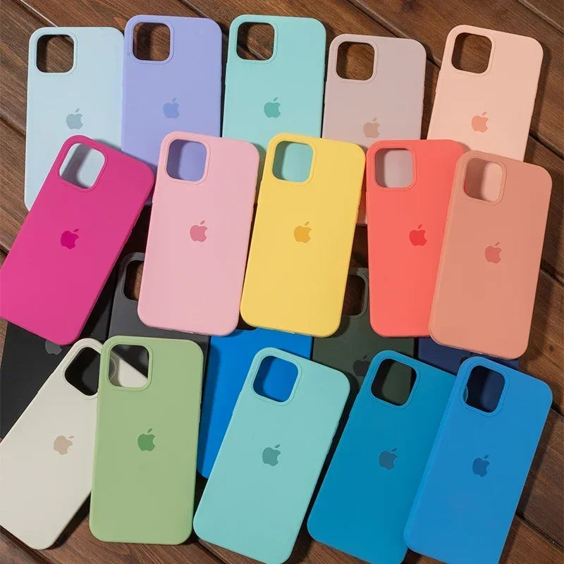 Discount Original Official Silicone Cases For iPhone 16 15 14 13 Pro Max 16 Plus Case For Apple iPhone 16 14 15 13 12 Pro Case sale