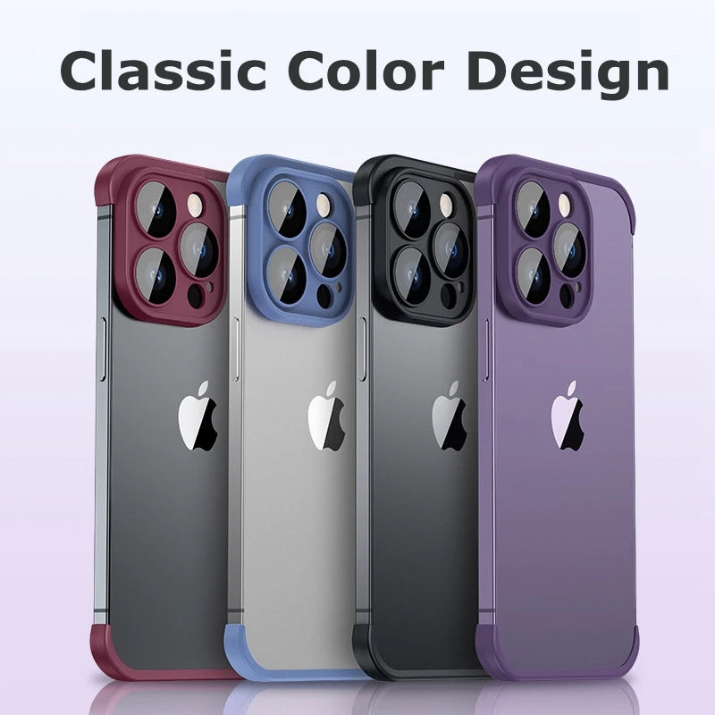 Camera Lens & Fame Protector for iPhone 16 14 13 15 12 Pro Max 14pro max 13pro Case Cover Real Bare Cell Phone TPU Corner Pad