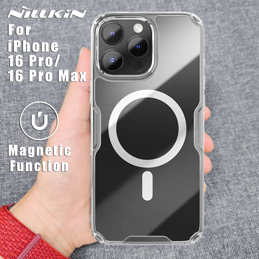 Discount for iPhone 16 Pro Max / 16 Pro Case TPU Soft Magnetic Adapt Magsafe Phone Back Cover sale