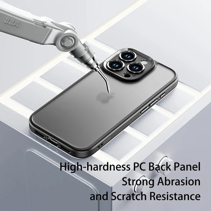 For iPhone 16 Pro Max Case  Space Guard Touch Series Matte PC TPU Bumper Anti-drop Lens Protection Cover For iP16 Pro Max