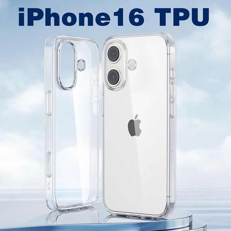 Silicone Soft TPU Phone Case for iPhone 16 15 14 13 12 11 Pro Max XR XS Max Back Cover Case for iPhone 16 15 14 13 12 11 Pro Max