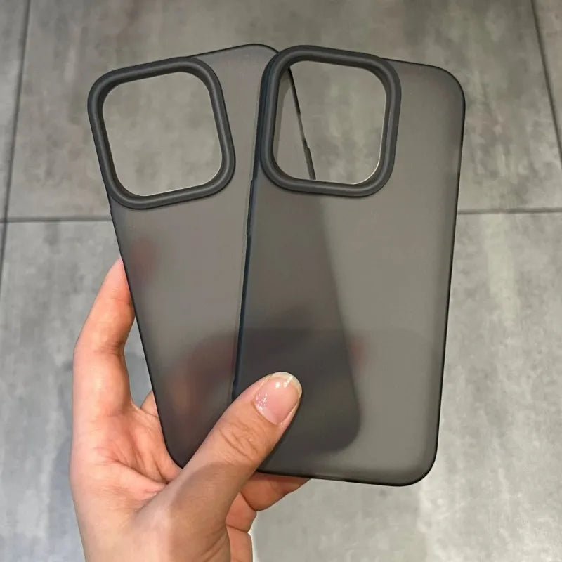 Matte Soft Silicone Phone Case for iPhone 16 15 14 Plus 13 12 11 Pro X XR XS Max 8 Plus Transparent Rubber Gel Shockproof Cover