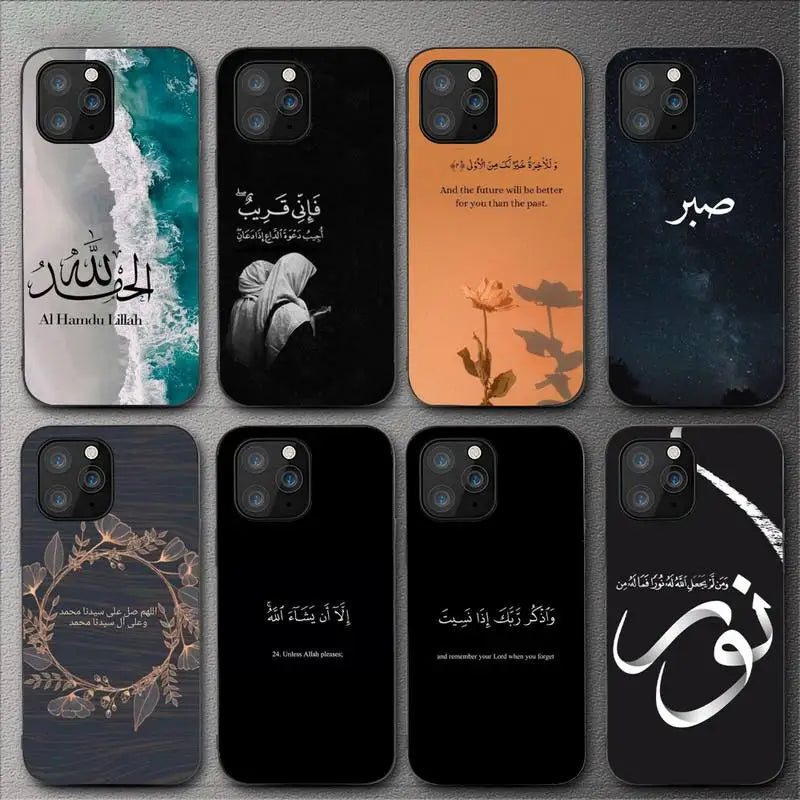 Discount Quran Muslim Surah Ikhlas Islamic Quotes Phone Case For iPhone Mini 11 12 13 14 15 16 Pro Max Plus Shell sale