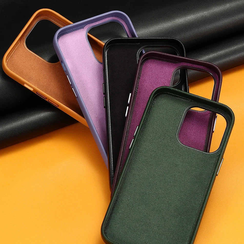 Clearance Sale Genuine Leather Phone Case for Apple iPhone 13 Pro Max 13 Mini 13Pro 360 Full Protective Luxury Back Cover Shell