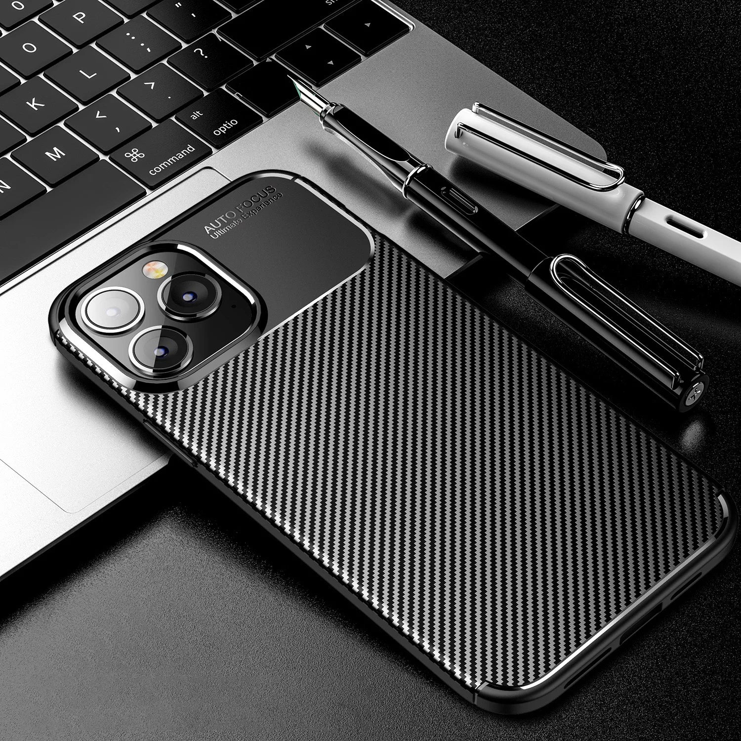 Discount For iPhone 16 Pro Max Case Carbon Fiber Patten Back Cover iPhone16 iPhone16Pro iPhone16ProMax Anti-Knock Camera Proection Fundas sale