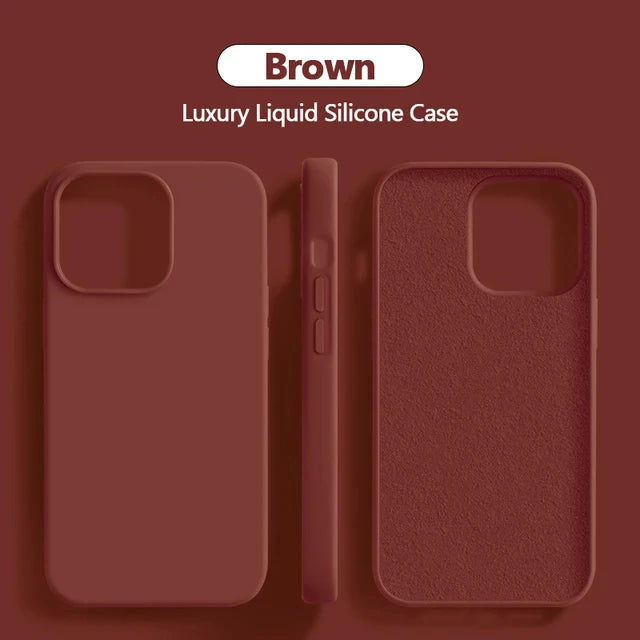 Luxury Liquid Silicone Case For iPhone 16 Pro Max Phone Cases For Apple iPhone 16 Pro Max Plus Soft Shockproof Cover Accessories