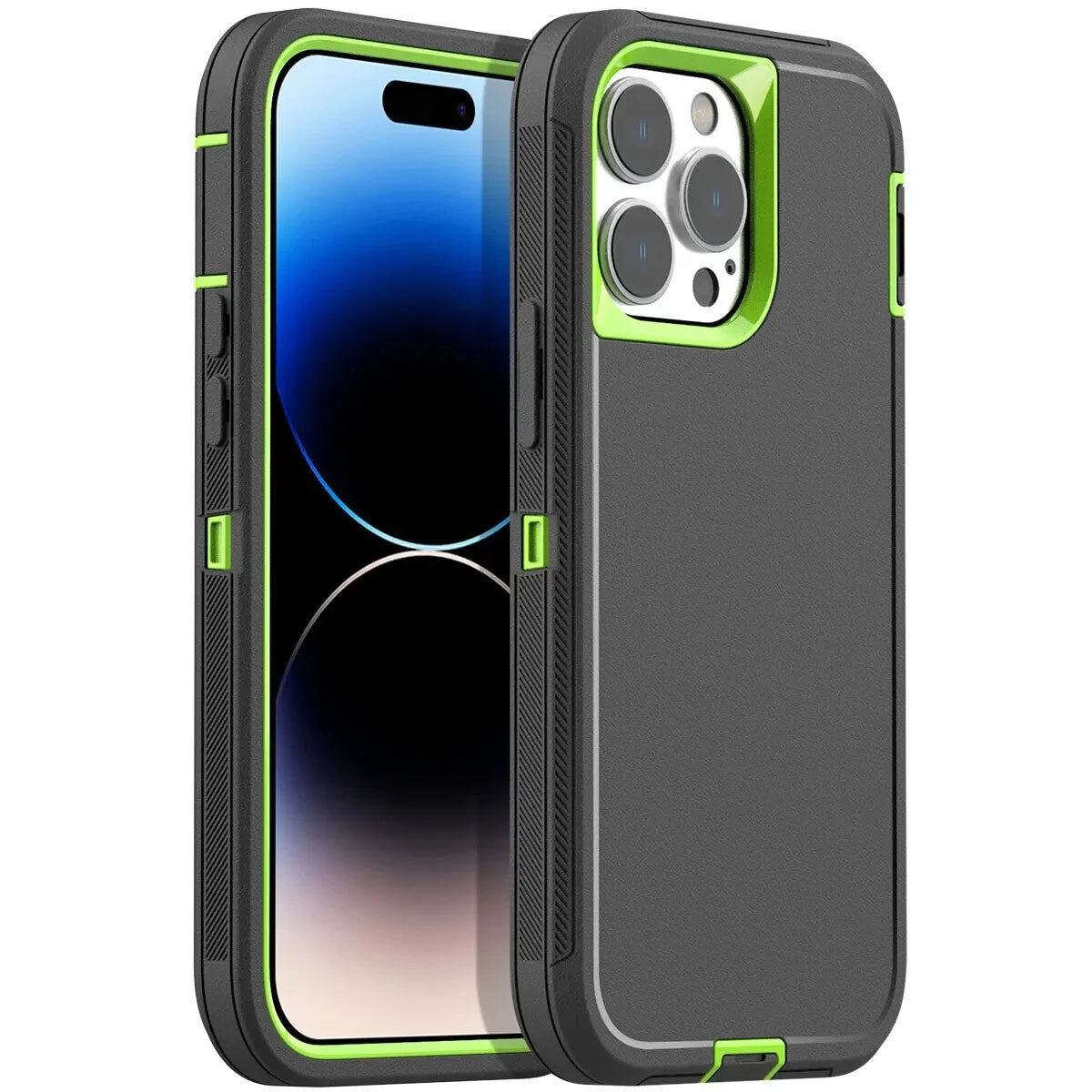 Discount 3 IN1 For iPhone 16 15 11 12 13 14 Pro Max XR XS XSMAX X MINI SE 6 6S 7 8 Plus Heavy Duty Shockproof Armor Phone Case Cover sale