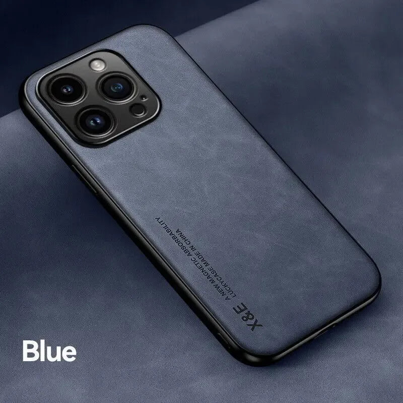 Luxury Leather Case For iPhone 16 15 14 11 13 12 Pro Max Mini XR 15 14 16 Plus Shockproof Cover For iPhone XS Max 8 7 SE Funda