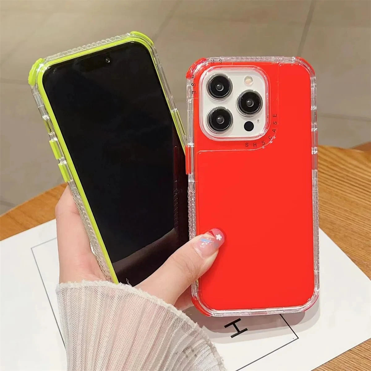 3 IN 1 Military Grade Protection Solid Color Armor Case For iPhone 16 15 14 13 12 11 Pro Max MINI 6 SE 7 8 PLUS XR XS Max  Cover