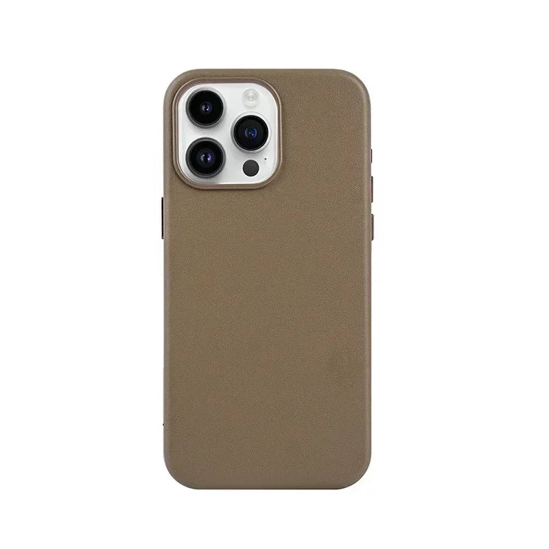 Original  Leather With Magsafe Case For iPhone 16 Pro Max 16 Plus Case Wireless Charging Magnetic Cover 16Pro With Box