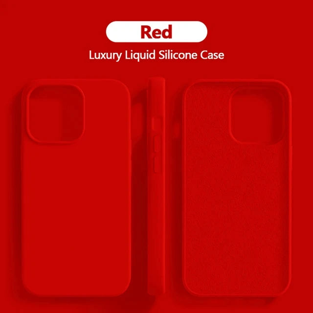 Luxury Liquid Silicone Case For iPhone 16 Pro Max Phone Cases For Apple iPhone 16 Pro Max Plus Soft Shockproof Cover Accessories