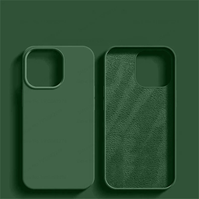 Luxury Shockproof For iPhone 16 Pro Max Case Liquid Silicone Cases For Apple iPhone 16 Plus Bumper Soft Cover Phone Accessories