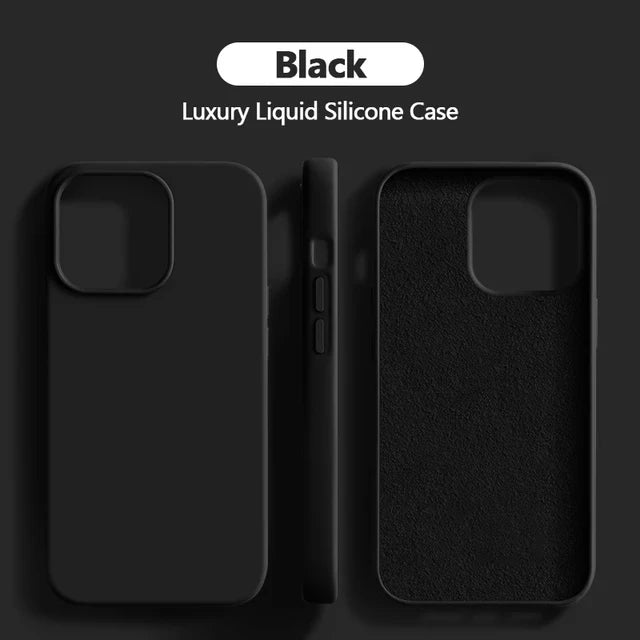 Luxury Liquid Silicone Case For iPhone 16 Pro Max Phone Cases For Apple iPhone 16 Pro Max Plus Soft Shockproof Cover Accessories