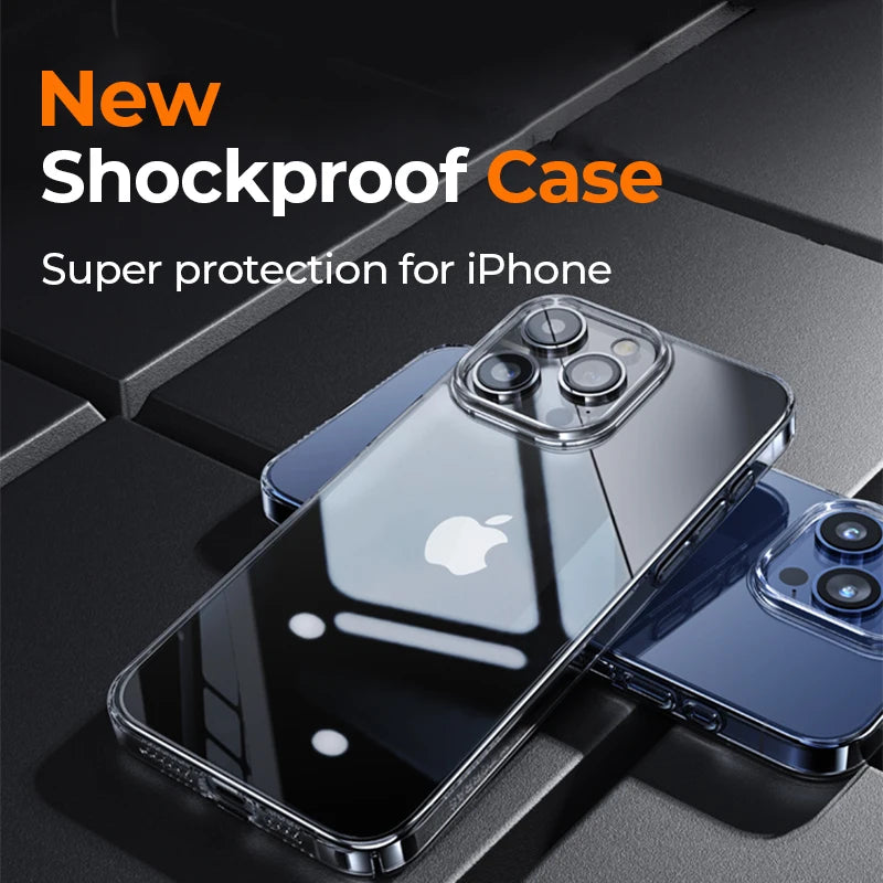 Transparent  TPU Case For iPhone 16 Pro Max Case Crystal TPU Anti-Yellow Lens Protection Cover For iPhone 16 Pro Case