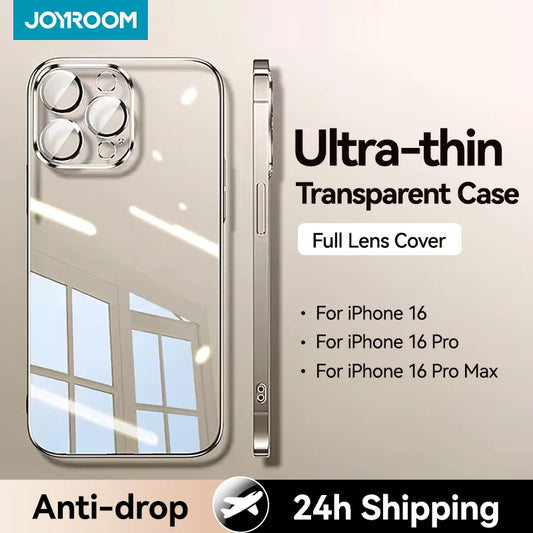 Discount Case For iPhone 16 Pro Max Anti-drop Transparent Cover For iPhone 16 15 14  Pro Max Shockproof Case With Len Protection sale