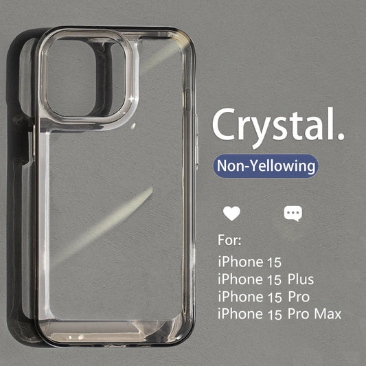 Discount Luxury Transparent Shockproof Armor Case for iPhone 16 15 14 13 12 Mini 11 Pro XR XS Max 7 8Plus Clear Bumper Hard Acrylic Cover sale