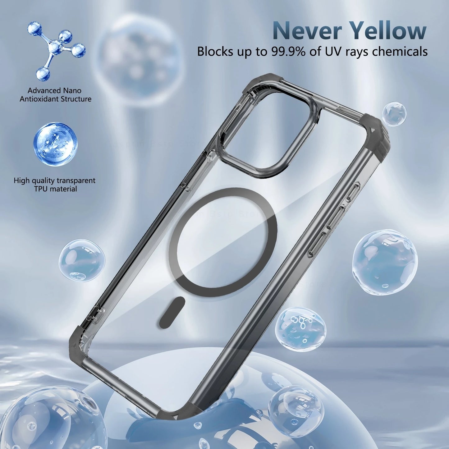 Luxury Magnetic Transparent Case For iPhone 16 Pro Max 15 14 13 12 11 Pro Max 16 Plus 16Pro Max Cover Wireless Charge Cases Capa