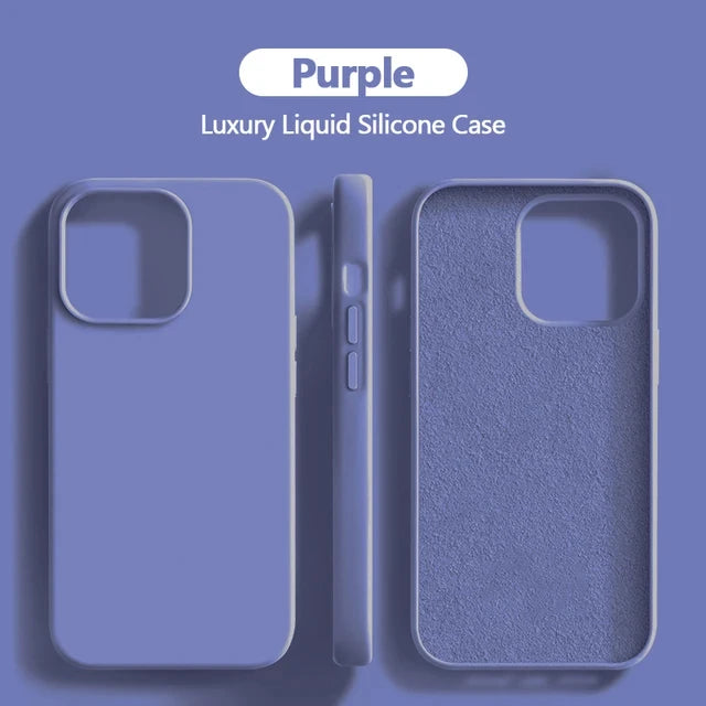 Luxury Liquid Silicone Case For iPhone 16 Pro Max Phone Cases For Apple iPhone 16 Pro Max Plus Soft Shockproof Cover Accessories