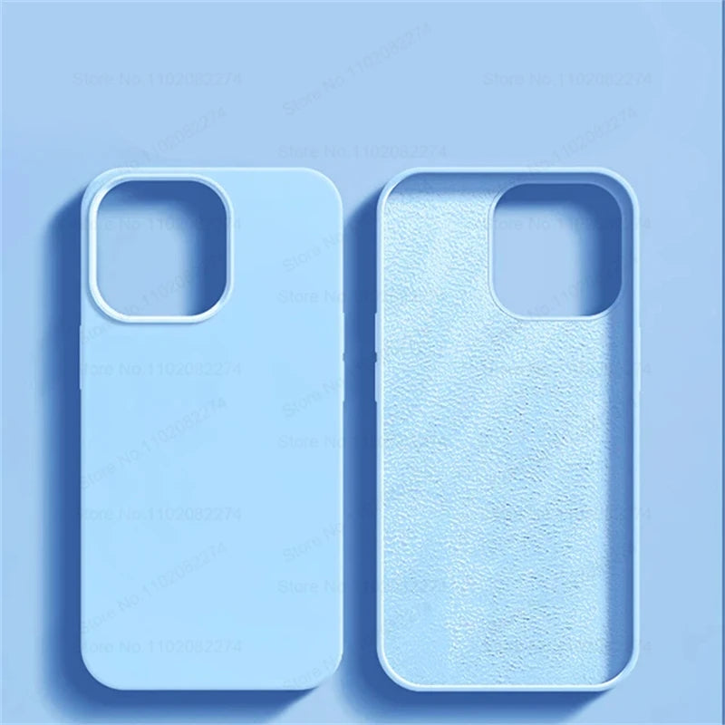 Luxury Shockproof For iPhone 16 Pro Max Case Liquid Silicone Cases For Apple iPhone 16 Plus Bumper Soft Cover Phone Accessories