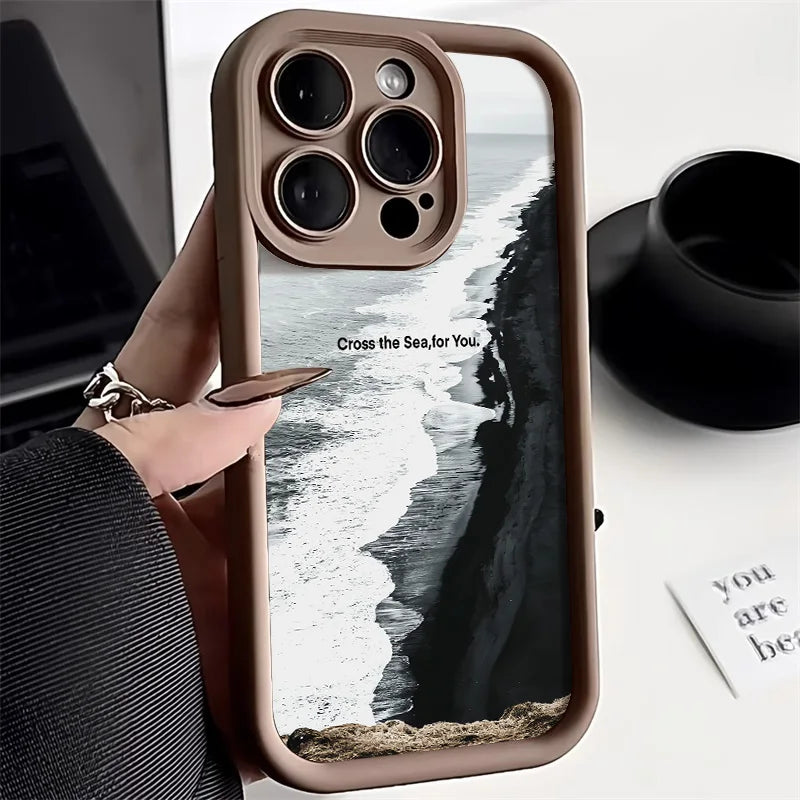 Soft Candy Liquid Silicone Phone Case For iPhone 15 Pro Case for iPhone 11 13 12 16 14 Pro Max XR XS X 7 8 SE Shockproof Cover