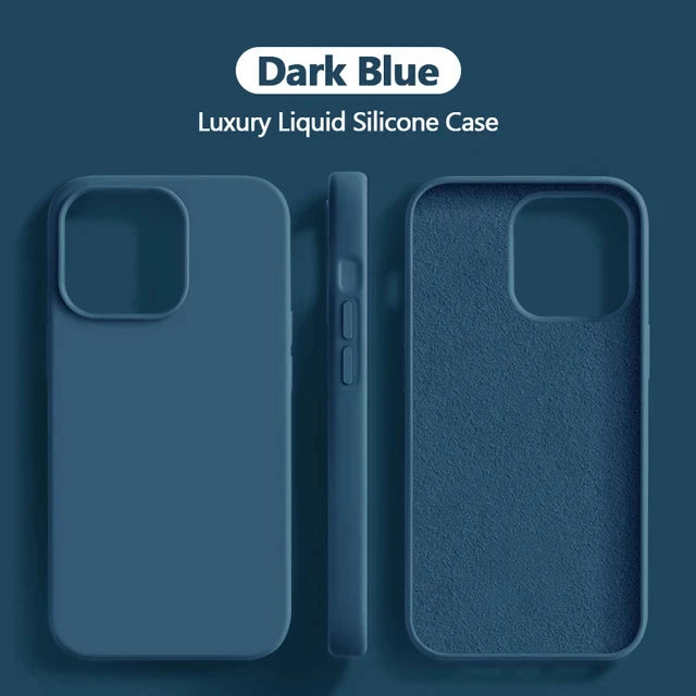 Luxury Liquid Silicone Case For iPhone 16 Pro Max Phone Cases For Apple iPhone 16 Pro Max Plus Soft Shockproof Cover Accessories