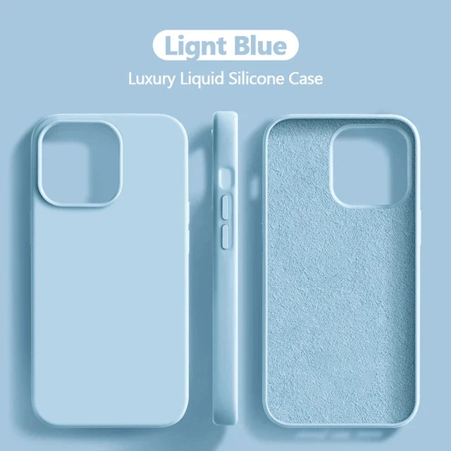 Luxury Liquid Silicone Case For iPhone 16 Pro Max Phone Cases For Apple iPhone 16 Pro Max Plus Soft Shockproof Cover Accessories