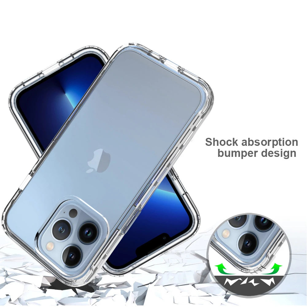 360 Full Body Double Front+Back Clear Case For iPhone 16 15 14 11 12 13 Pro Max Mini X XR XS 7 8Plus Transparent Soft Hard Cover