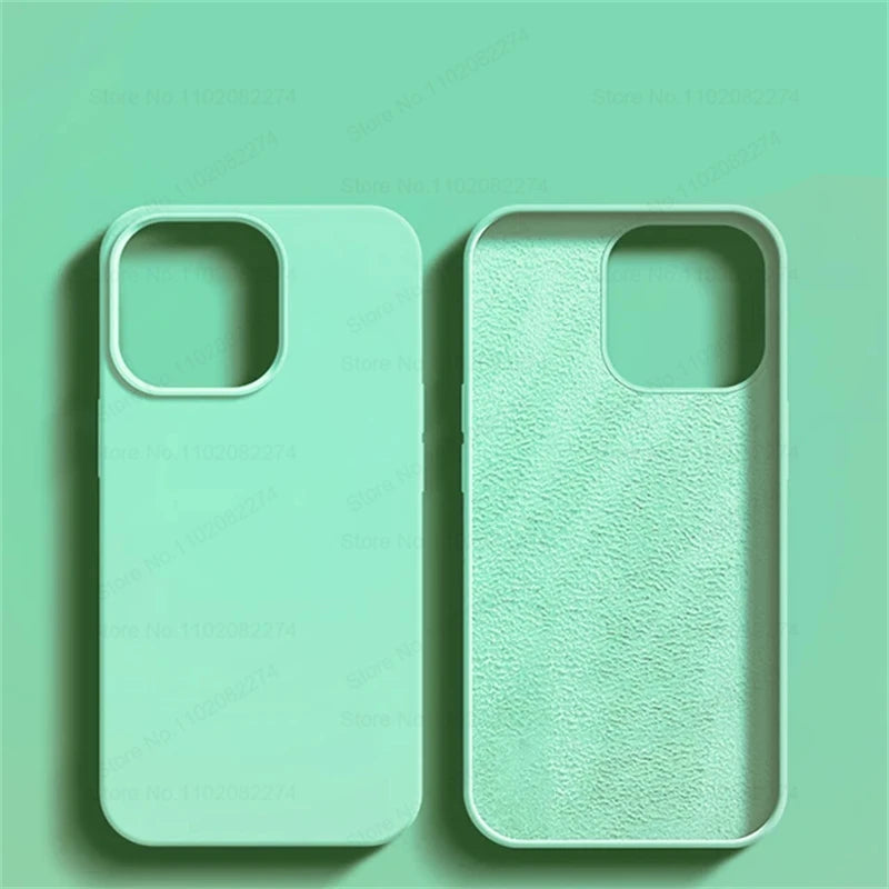 Luxury Shockproof For iPhone 16 Pro Max Case Liquid Silicone Cases For Apple iPhone 16 Plus Bumper Soft Cover Phone Accessories