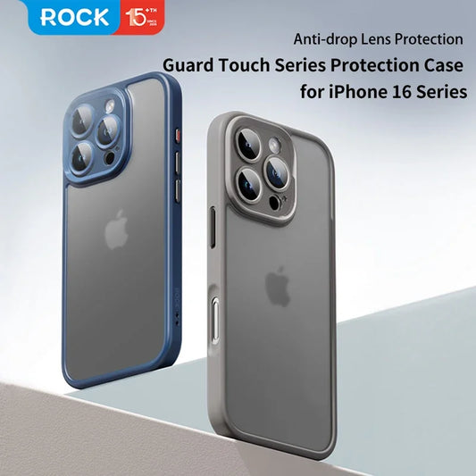 Discount For iPhone 16 Pro Max Case  Space Guard Touch Series Matte PC TPU Bumper Anti-drop Lens Protection Cover For iP16 Pro Max sale