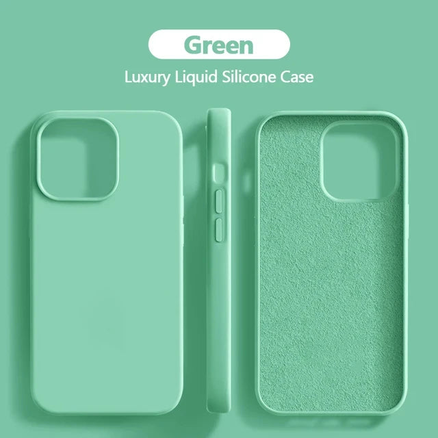 Luxury Liquid Silicone Case For iPhone 16 Pro Max Phone Cases For Apple iPhone 16 Pro Max Plus Soft Shockproof Cover Accessories