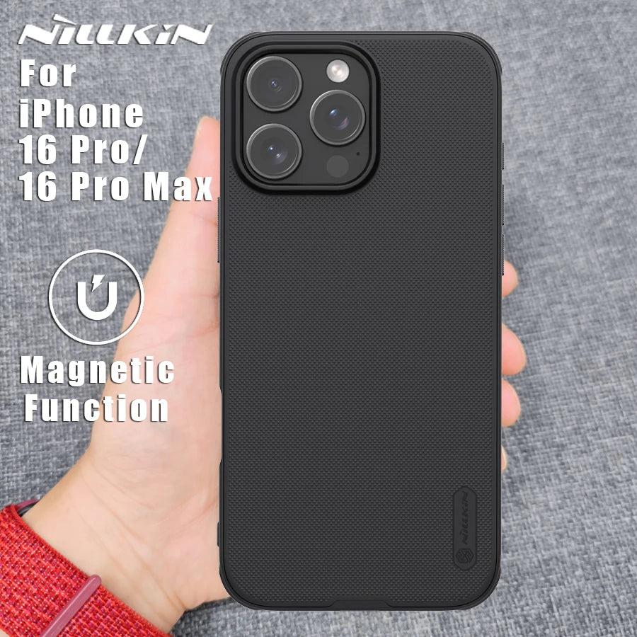 Discount for iPhone 16 Pro Max / 16 Pro Case Frosted Pro Magnetic Adapt Magsafe Matte full 360 soft frame Back Cover sale