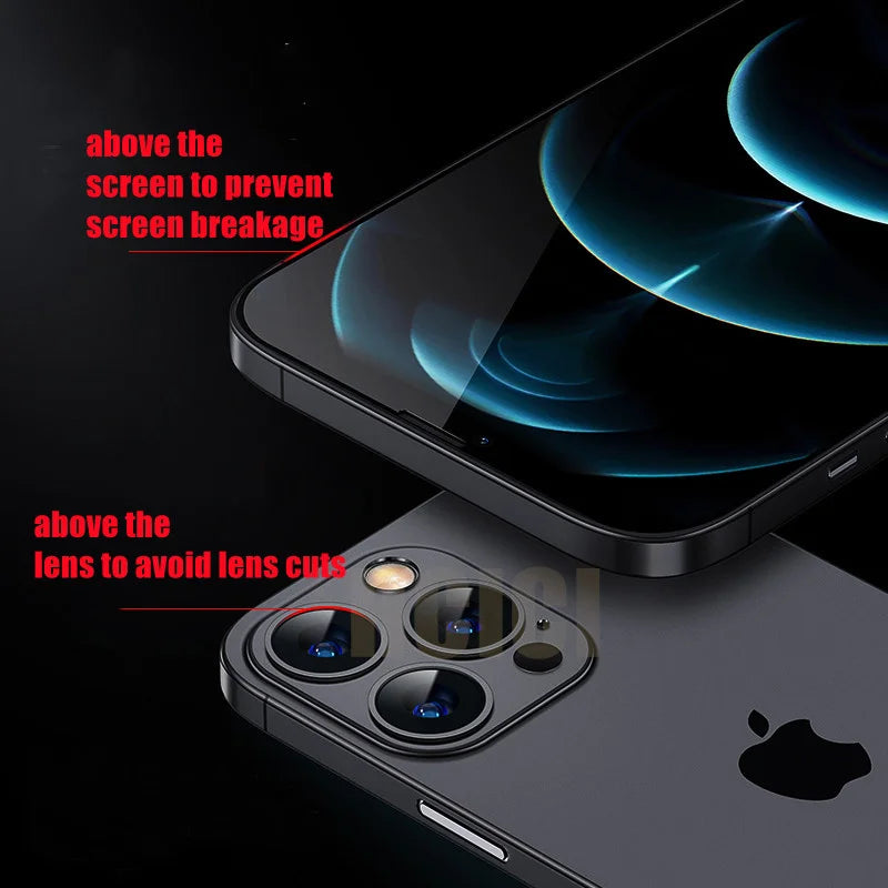 Ultra Thin Matte Case For IPhone 16 15 14 13 12 Mini X XR 11 Pro Max Full Cover For IPhone 15 14 8 Plus Hard PC Shockproof Cases